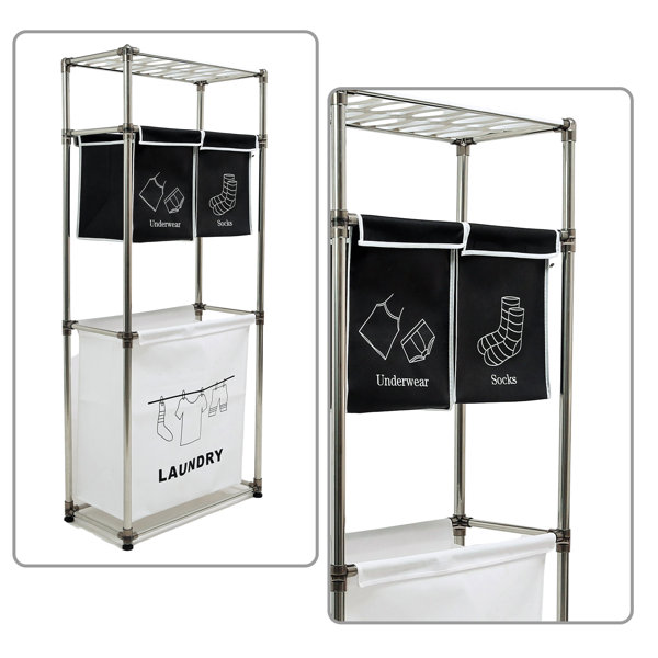 Rebrilliant Metal Laundry Hamper Wayfair